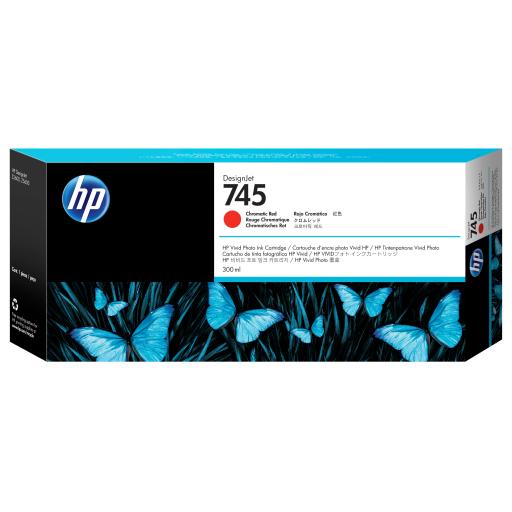 [HP_F9K06A] Cartucho HP 745 Rojo Cromático 300ml