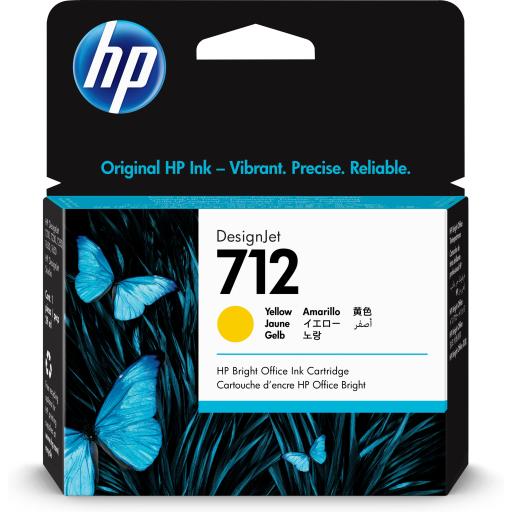 [HP_3ED69A] Cartucho HP 712 Amarillo Original, 29ml