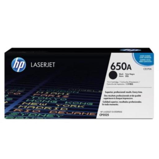 [HP_CE270A] Tóner HP 650A Negro Original, 13.500 Páginas