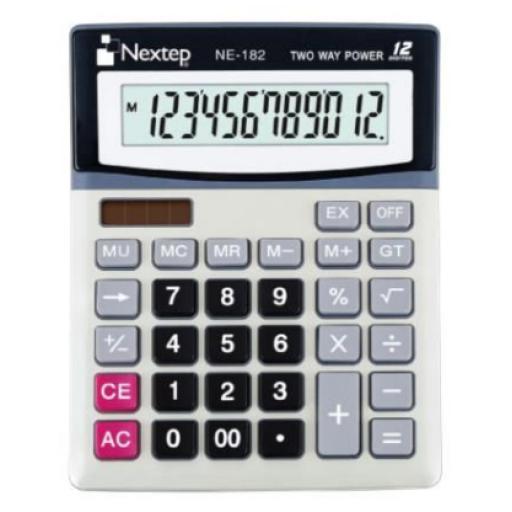 [NEXTEP_NE-182] Nextep Calculadora Nextep 12 Dígitos Escritorio Bateria/Solar