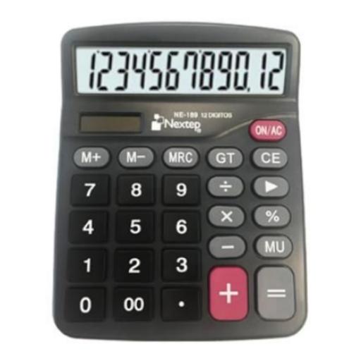 [NEXTEP_NE-189] Nextep Calculadora Nextep 12 Dígitos Pantalla Grande Escritorio Batería/Solar