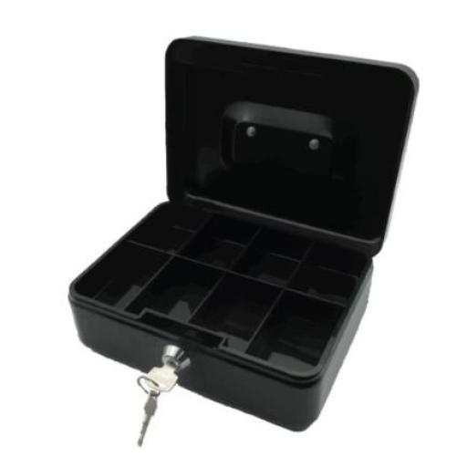 [NEXTEP_NE-160] Nextep Caja Dinero Nextep Metálica Mediana 20cm Color Negro