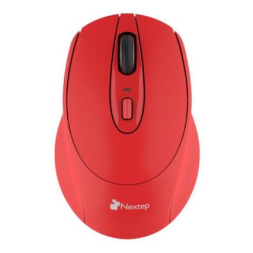 [NEXTEP_NE-411E] Nextep Mouse Nextep Inalámbrico Ergónomico USB 1600 dpi Batería Incluida Color Rojo