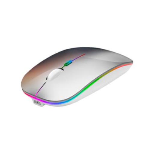 [NEXTEP_NE-412P] Nextep Mouse Nextep Inalámbrico Recargable Delgado/Silencioso RGB 1600 dpi Color Plata
