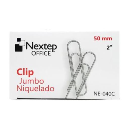 [NEXTEP_NE-040C] Nextep Clip Jumbo Nextep Niquelado 50mm 100 Clips