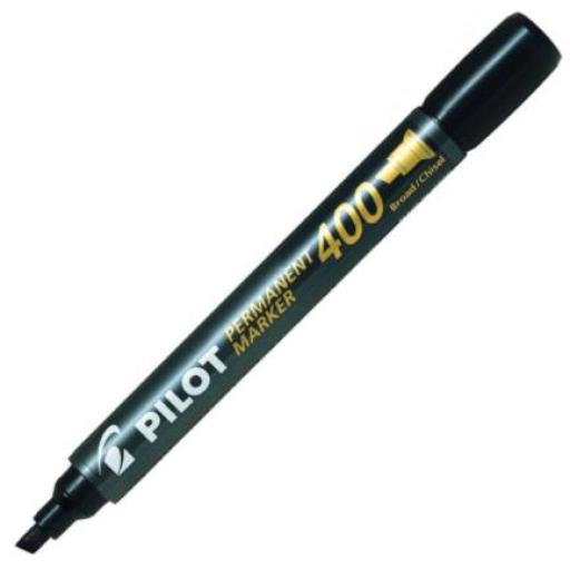 [PILOT_44114] Pilot Marcador Permanente Pilot SA400 Cincel Color Negro Caja C/12 Pzas