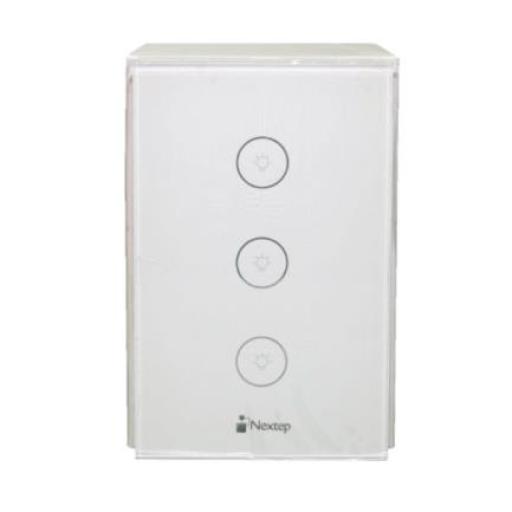 [NEXTEP_NE-266T] Nextep Interruptor Nextep Smart de Luz Pared Táctil Triple Control Wi-Fi