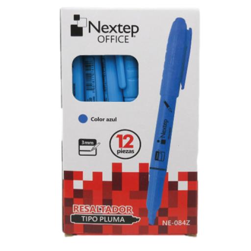 [NEXTEP_NE-084Z] Nextep Marcador Nextep Resaltador Tipo Pluma Color Azul C/12 Pzas