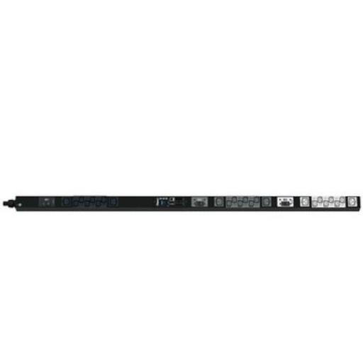 [PANDUIT_P24D01M] Panduit PDU Monitoreable (MI) para Distribución de Energía, Enchufe de Entrada NEMA L21-30P, Con 18 Salidas C13 y 6 C19, de Instalación Vertical, 208 Vca, 30 Amp