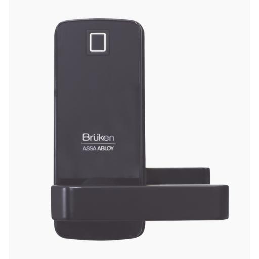 [BRUKENASSAABLOY_BRK3551] BRUKEN ASSA ABLOY Cerrojo Electrónico con Manija y Lector de Huella/ Tarjeta para Puerta de Vidrio