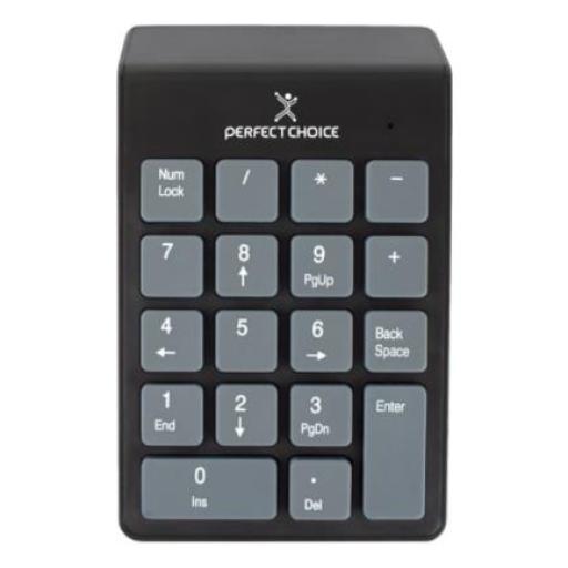 [PERFECTCHOICE_PC-201014] Perfect Choice Teclado Numérico Perfect Choice Inalámbrico USB Color Negro