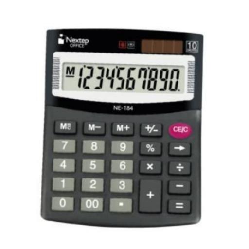 [NEXTEP_NE-184] Nextep Calculadora Nextep 10 Dígitos Semi Escritorio Bateria/Solar