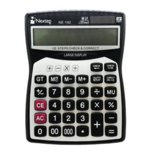 [NEXTEP_NE-192] Nextep Calculadora Nextep 12 Dígitos Pantalla Grande Escritorio Cubierta Metálica Batería/Solar