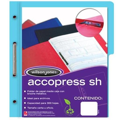 [ACCO_P4553] Acco CARPETA ACCO PRESS MC P4553 CARTA AZUL CLARO C/10