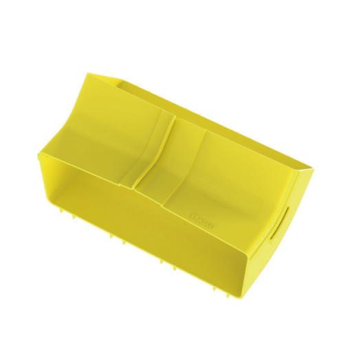 [PANDUIT_FRIV4512X4LYL] Panduit Bajada Vertical Interior de 45º con Tapa, Para uso con Canaletas 12X4 FiberRunner™, Color Amarillo