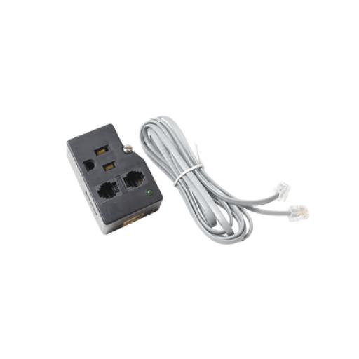 [DITEK_DTK1FF] Ditek Protector para enchufe con salida única, circuito de 110 V/15 A, tornillo de retención, Telco RJ11 entrada/salida