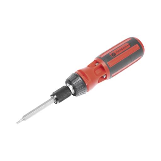 [PRECISION_PST-H020-06] Precision Desarmador 6 en 1 con Mango de Agarre Plástico (Torx de Seguridad #10 y #20, Hexagonal #5, PH0, PH2, Plana #5) 
