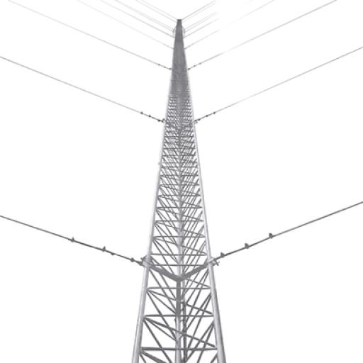 [SYSCOMTOWERS_KTZ-45G-057] SYSCOM TOWERS Kit de Torre Arriostrada de Piso de 57 m Altura con Tramo STZ45G Galvanizado por Inmersión en Caliente. (No incluye retenida).