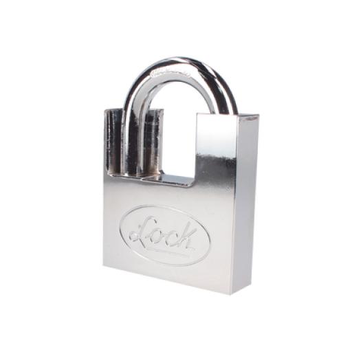 [LOCK_SYS-L22-A40-DCSB] LOCK Candado de acero con Guarda Anti Palanca/ Acabado en Cromo Satinado / Doble Cerrojo / Medida 40 mm/ Nivel de seguridad 7/ 4 Llaves Abloy.