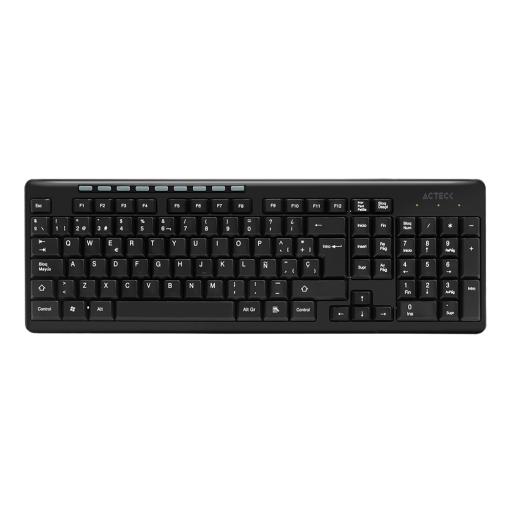 [ACTECK_AC-913973] Acteck TECLADO ACTECK INALAMBRICO MULTIMEDIA NEGRO AC-913973