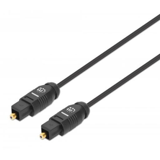 [MANHATTAN_356091] Cable de audio digital óptico Toslink Manhattan Negro 5 M.