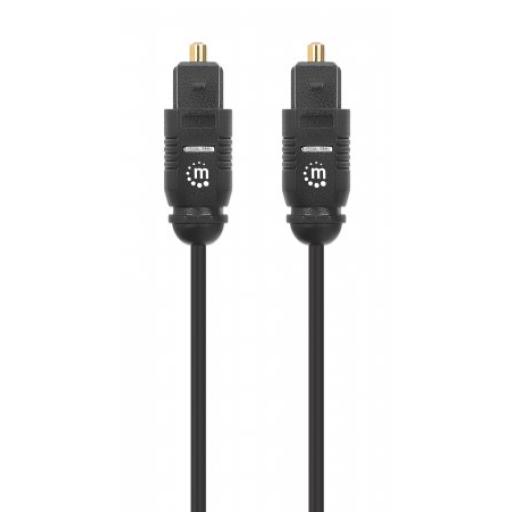 [MANHATTAN_356091] Cable de audio digital óptico Toslink Manhattan Negro 5 M.
