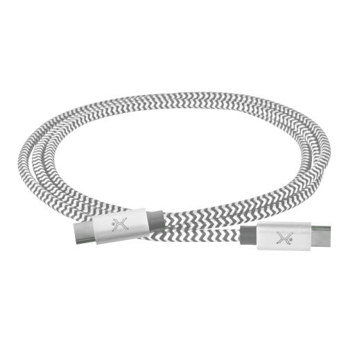 [PERFECTCHOICE_PC-101697] Perfect Choice Cable USB Perfect Choice Tipo C a Tipo C Trenzado 1m Color Gris
