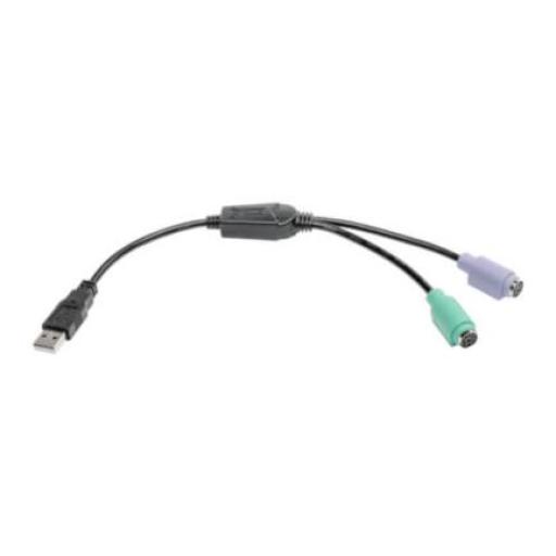 [TRIPPLITE_U219-000-R] Tripp Lite Adaptador USB Tripp Lite USB a PS-2 Teclado y Mouse (AM a 2x Mini-Din6H)