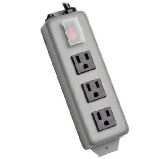 [TRIPPLITE_3SP9] Tripp Lite Barra de Contactos Tripp Lite Waber Industrial 3 Tomacorrientes 2.74m Clavija NEMA 5-15P Protector de Switch
