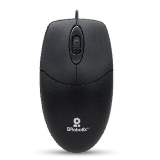 [BROBOTIX_497202] Mouse Óptico K1 BRobotix Negro.