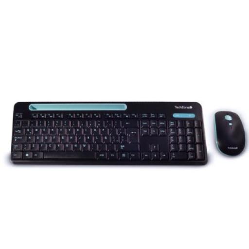 [TECHZONE_TZ20COMB02-INA] TechZone Kit de Teclado y Mouse Inalámbrico TECHZONE TZ20COMB02-INA