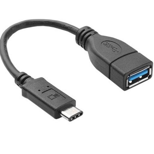 [BROBOTIX_053161] Adaptador USB C Macho - USB A Hembra Negro BRobotix.