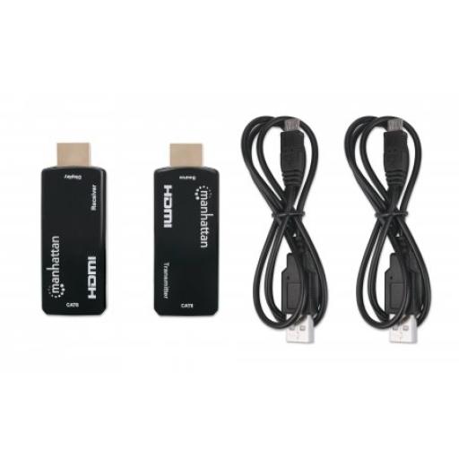[MANHATTAN_207539] Kit Extensor compacto de HDMI sobre Ethernet 60m Manhattan.