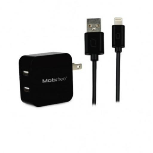 [MOBIFREE_MB-914192] MOBIFREE KIT Cargador USB con cable lightning  Mobifree MB-914192