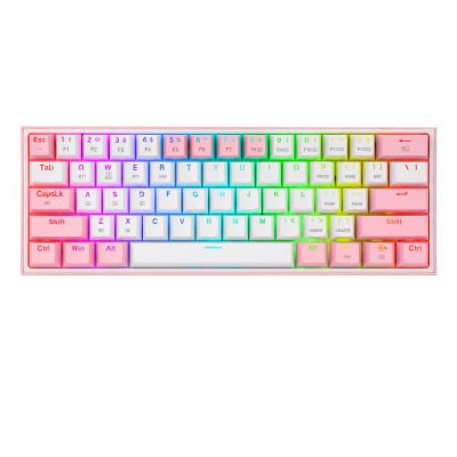 [REDRAGON_K616-RGB WP] Redragon Teclado Mecánico Redragon Fizz Pro White/Pink