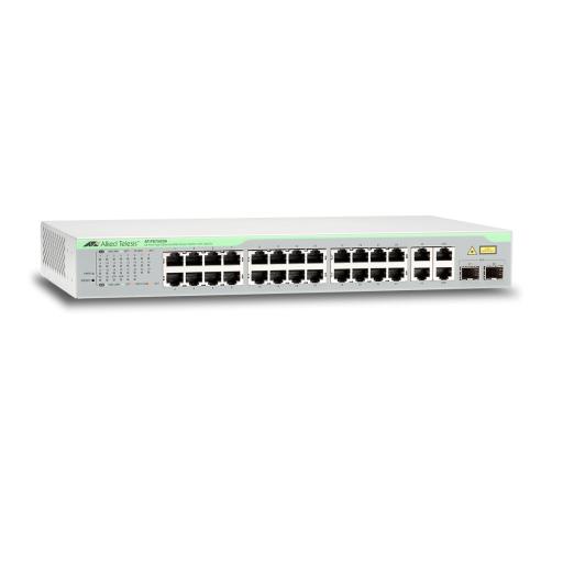 [ALLIEDTELESIS_AT-FS750/28-10] Allied Telesis Switch WebSmart de 24 puertos 10/100 Mbps + 2 puertos 10/100/1000 Mbps + 2 SFP Gigabit Combo