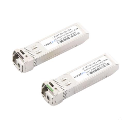 [LINKEDPROBYEPCOM_LP-SFP-BD-10G-20] LINKEDPRO BY EPCOM Transceptores Ópticos Bidireccionales SFP+ (Mini-Gbic) / Monomodo 1270 & 1330 nm / 10 Gbps / 1000BASE-BX / Conector LC/UPC Simplex / DDM / Hasta 20 km / 2 Piezas 