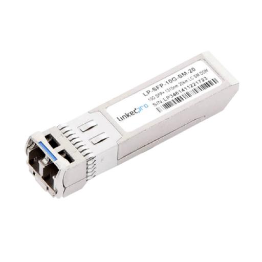 [LINKEDPROBYEPCOM_LP-SFP-10G-SM-20] LINKEDPRO BY EPCOM Transceptor Óptico SFP+ (Mini-Gbic) / Monomodo 1310 nm / 10 Gbps / 10GBASE-LR / Conectores LC/UPC Dúplex / DDM / Hasta 20 km