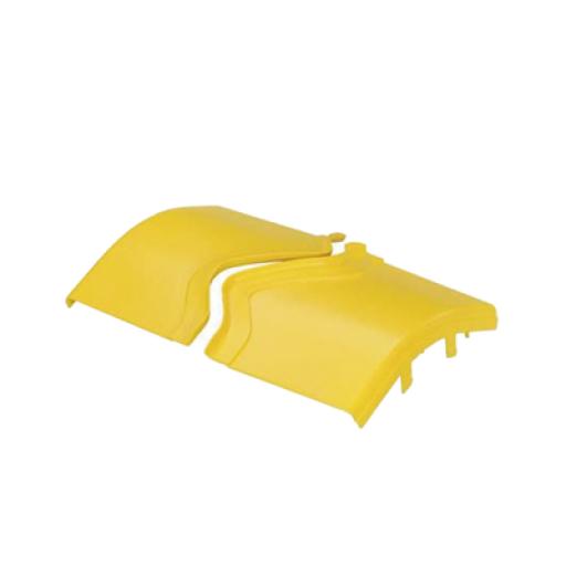 [PANDUIT_FROV45SC12LYL] Panduit Tapa de Bajada Vertical Exterior de 45º, Para uso con Canaletas 12X4 FiberRunner™, Color Amarillo