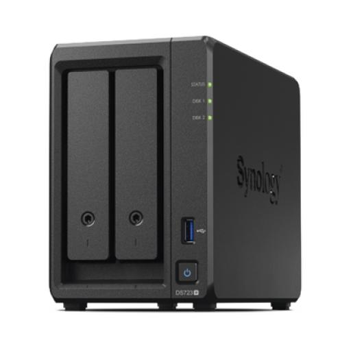 [SYNOLOGY_DS723PLUS] Synology Servidor NAS de 2 Bahías (Expandible a 7 Bahías) / Hasta 126 TB / Servicio Nube Gratis (P2P) / Administración Remota y Respaldo Programado