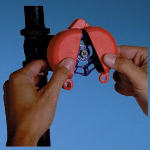 [PANDUIT_PSL-V2A] Panduit Dispositivo de Bloqueo LOTO para Válvulas de Compuerta, para Diámetros de 1" a 3", Color Rojo