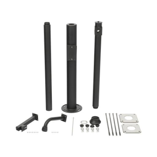 [SYSCOMVIDEO_XGA-POLE-3M] SYSCOM VIDEO Poste Seccionado de 3 Metros / Especializado para la Instalación de Videovigilancia / Incluye Base de Cimentación y Brazo para Cámara PTZ / Color Negro