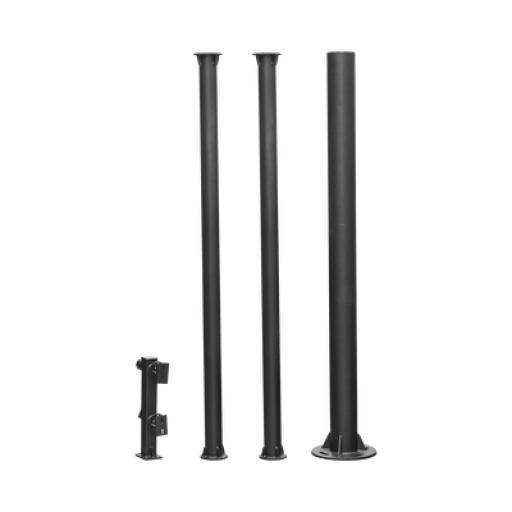 [SYSCOMVIDEO_XGA-POLE-6MS] SYSCOM VIDEO Poste Seccionado de 6 Metros / Tubos Mas Gruesos / Especializado para la Instalación de Videovigilancia / Incluye Base de Cimentación y Brazo para Cámara PTZ / Color Negro