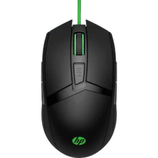 [HP_4PH30AA] HP Mouse HP 300 Pavilion Gaming 5000 dpi Color Negro-Verde