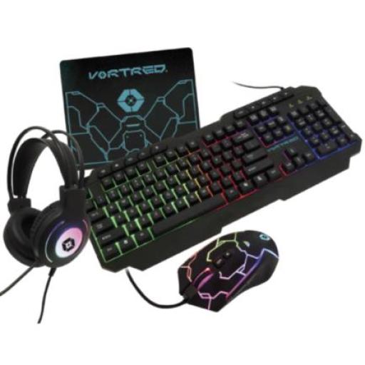 [PERFECTCHOICE_V-930655] Perfect Choice Kit Gamer Vortred Alámbrico 4 en 1 Gear Up Color Negro