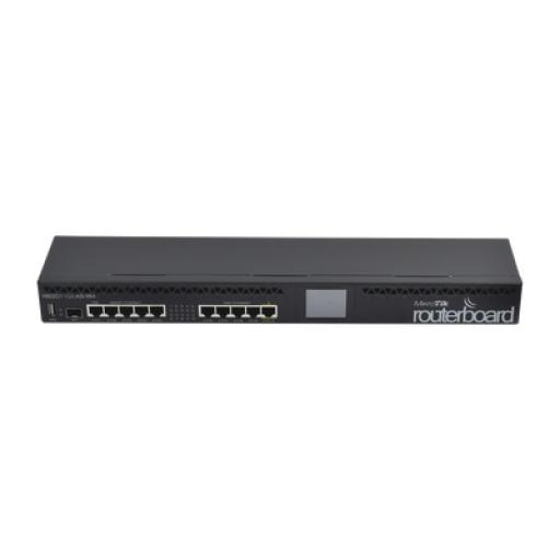 [MIKROTIK_RB2011UIAS-RM] Mikrotik Router Board, CPU 1 Núcleo, 5 Puertos Gigabit, 5 Puertos Fast, 1 Puerto SFP, Licencia Nivel 5 y montaje en Rack