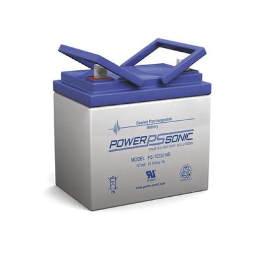 [POWER-SONIC_PS-12330-NB3] Power-Sonic Batería 12V, 33AH, Para Respaldo, Tecnologías AGM/VRLA, 5 Años Vida Útil, Terminales NB3, Reconocida UL  