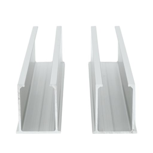 [EPCOM_VEKTORMINI] Epcom Juego de 2 Mini Rieles De Aluminio para Montaje de Módulos Solares en Techo (Instalación plana 0°). Incluye 4 Tornillos Perforantes.