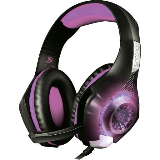 [NECNON_NCAGVI13SI] NECNON DIADEMA NECNON GAMING FLEXIBLE OVER-EAR NBHGVIPER LED ALAMBR BK/FUCSIA