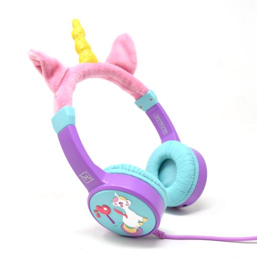 [NECNON_NBAKUN0495] NECNON AUDIFONOS NECNON ALAMBRICOS KIDS 3.5 MML UNICORN LILA NBAKUN0495